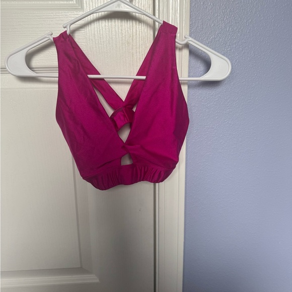 Tiger Friday Women's Pink Cross-Back Bralette - Picture 1 of 2